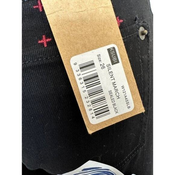 Ksubi Stacked Skinny Jeans Silent March Y2K Grunge Sealed Black NWT 26 $500 MSRP - Picture 6 of 9